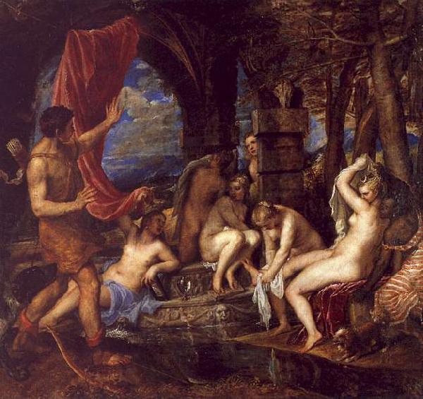  Titian Diana and Actaeon Sweden oil painting art